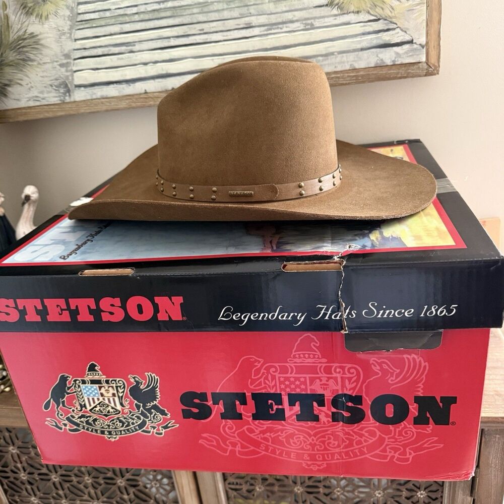 Stetson Seminole Cowboy Hat 4X American Buffalo Collection Sz 7 1/4 Made In USA